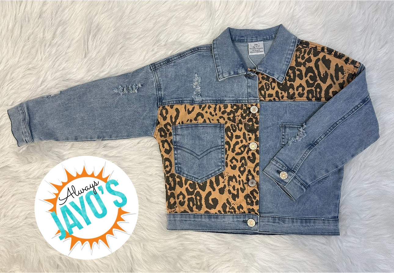 Leopard Denim Jacket