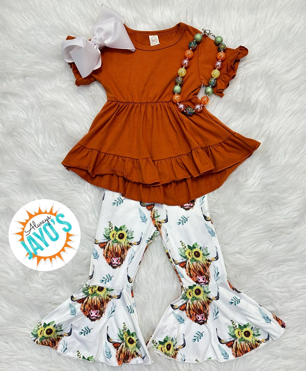 Cow Print 2 Piece Outfit