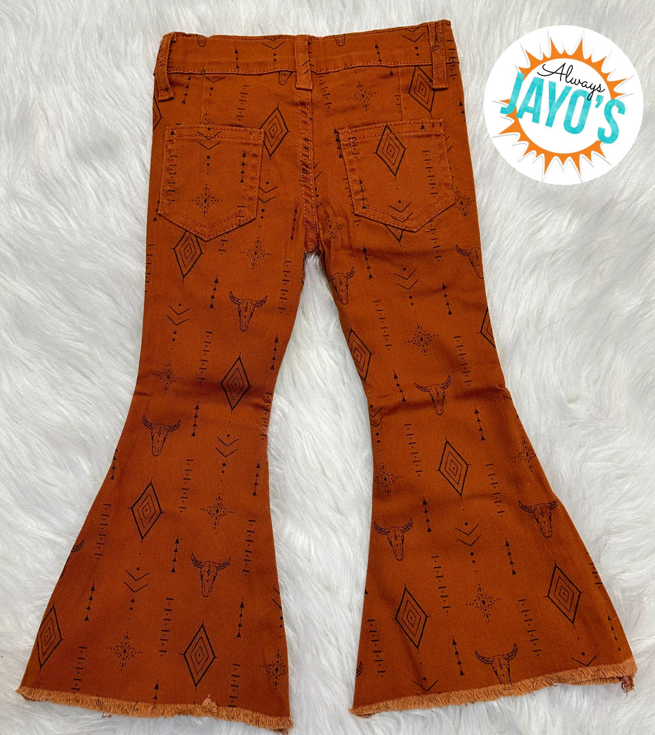 Western Print Bell Bottoms