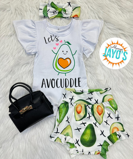 "Lets Avocuddle" Bummie Set