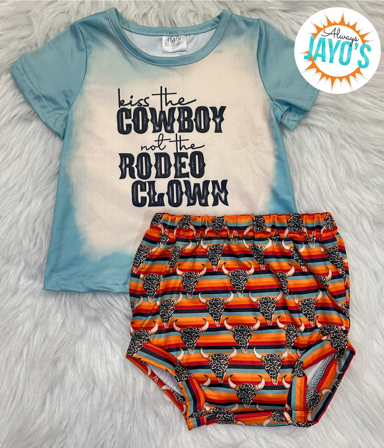 "Kiss The Cowboy Not The Rodeo Clown" Bummie Set