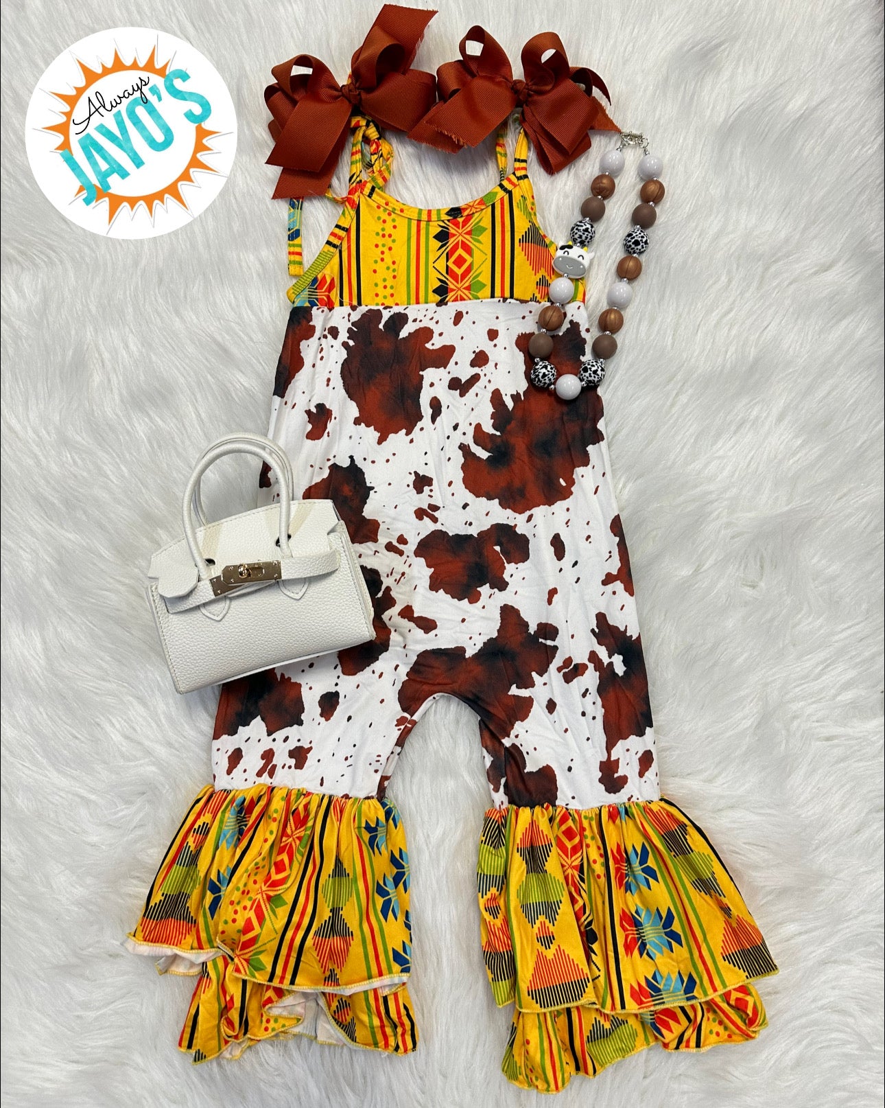 Tribal Cow Print Jumpsuit