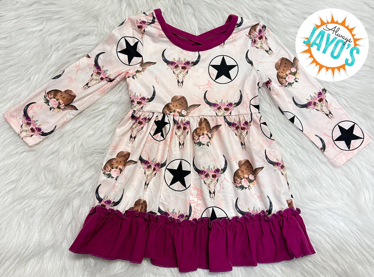 Western Bull Skull Star Dress