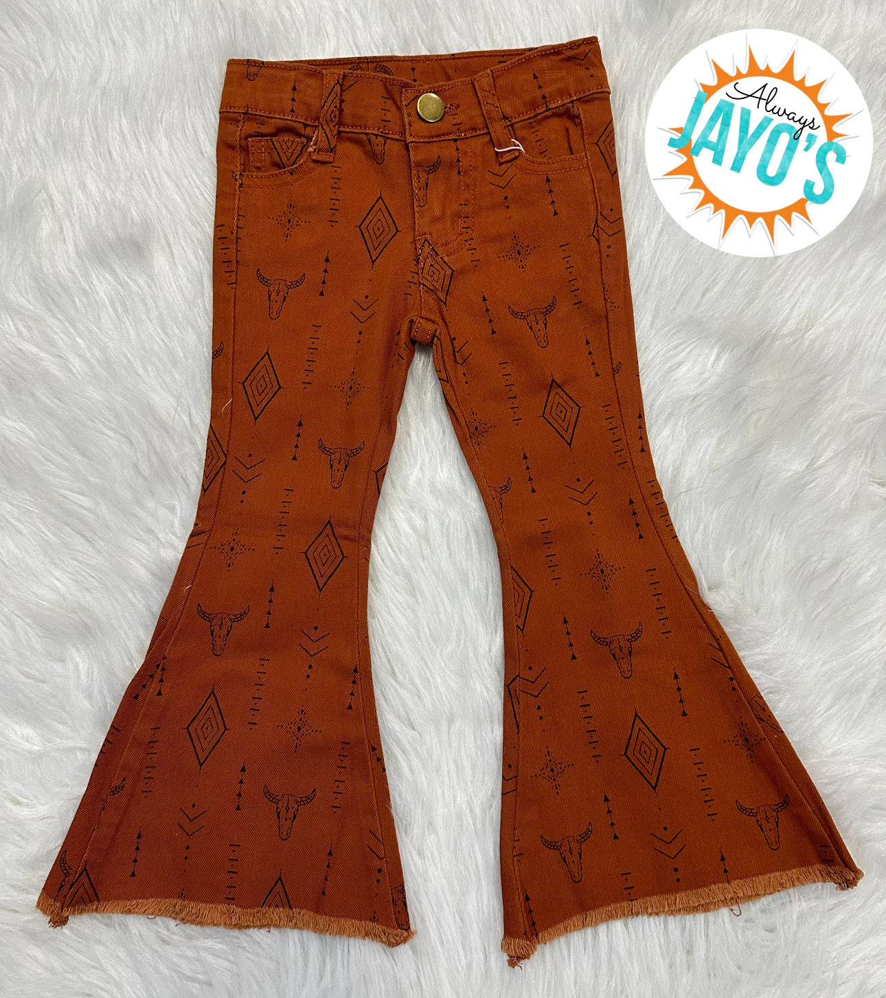 Western Print Bell Bottoms