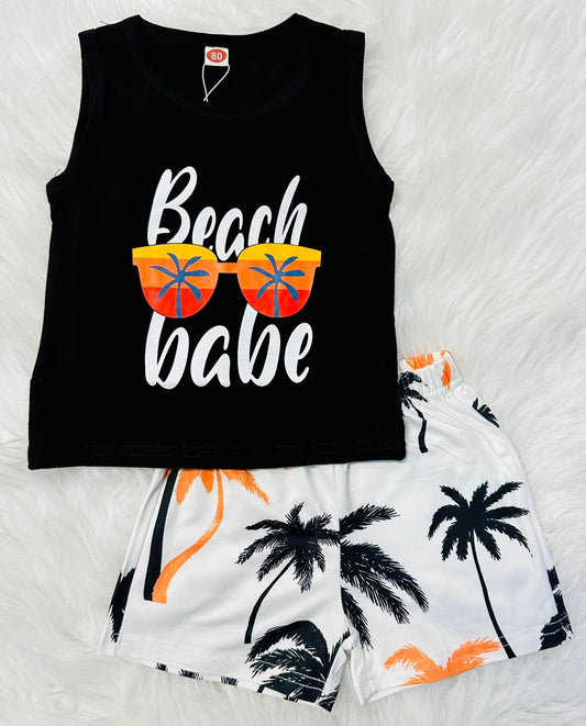 "Beach Babe" Tank Top Short Set