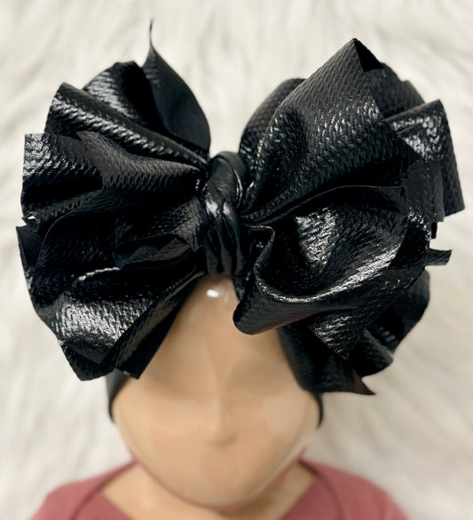 Black Leather Head Wrap