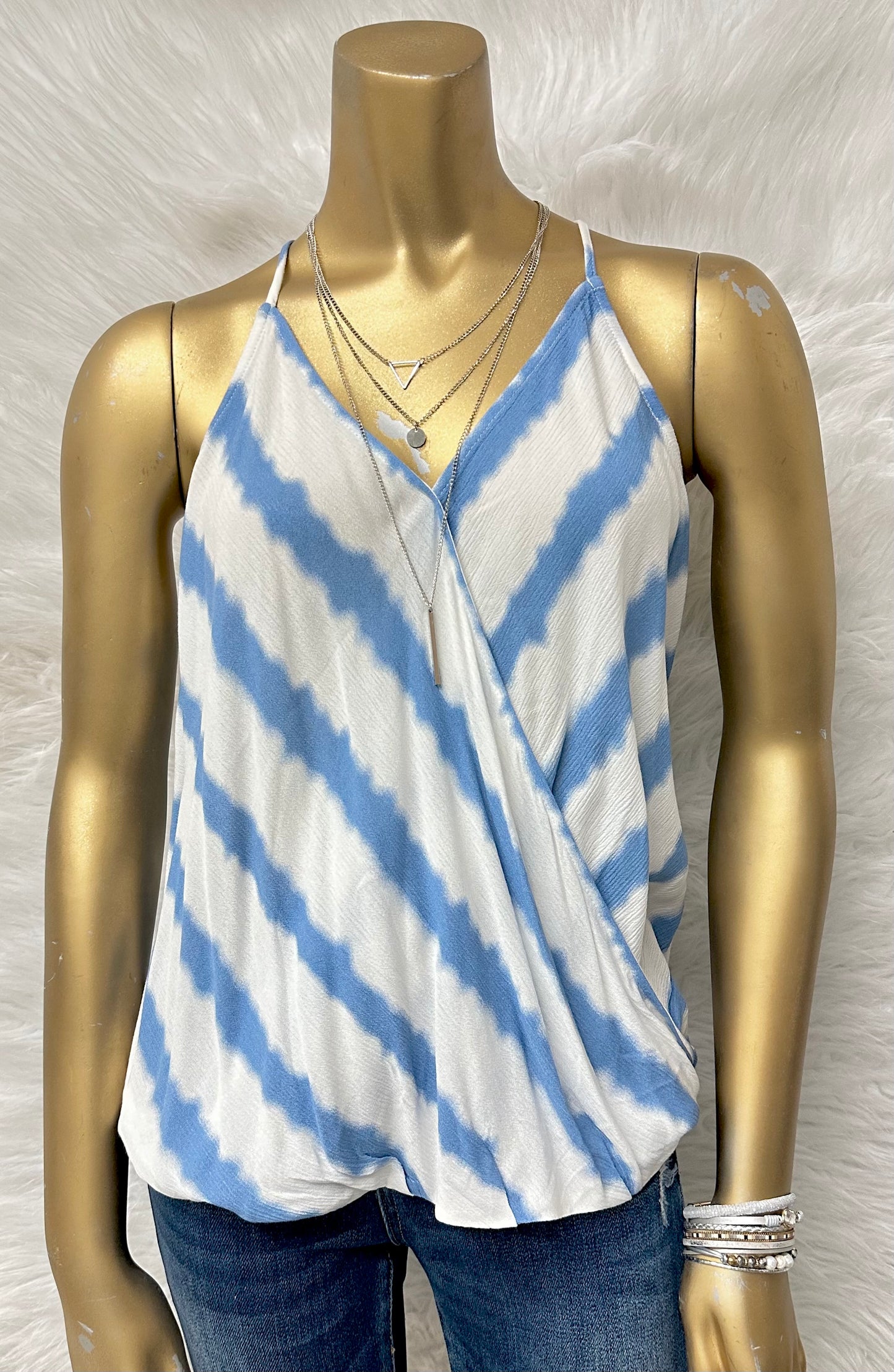 Striped V-Neck Tank Top