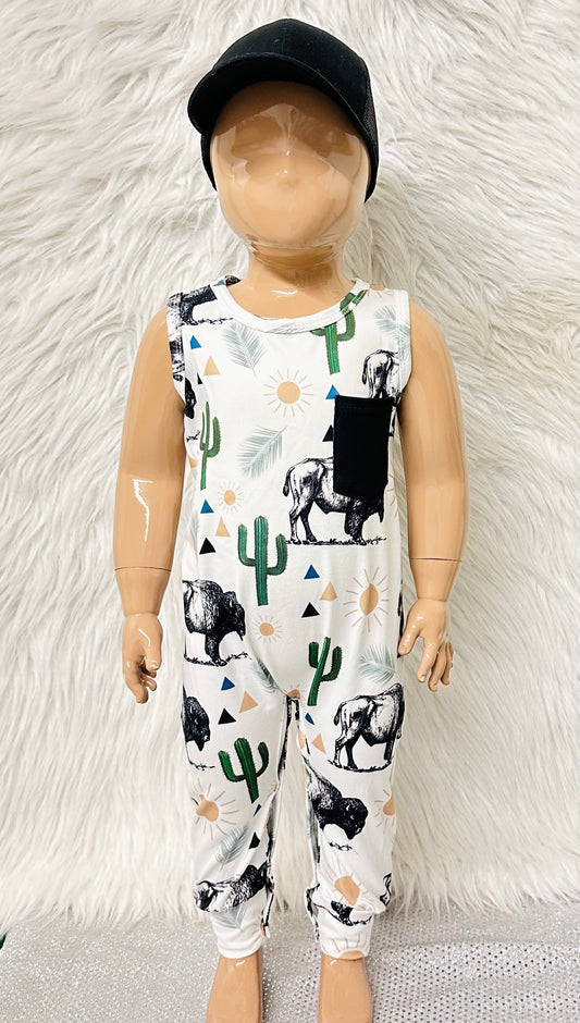 Boys Western Sleeveless One Piece