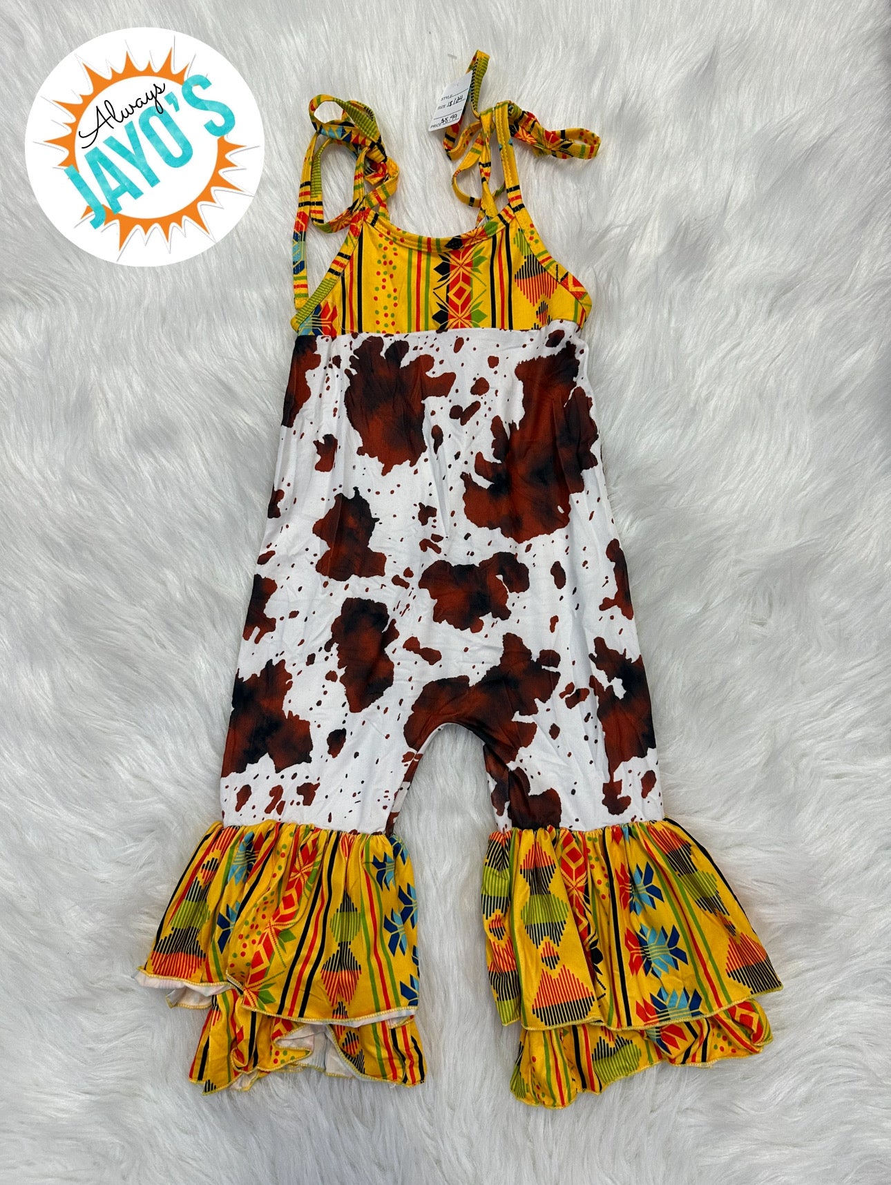 Tribal Cow Print Jumpsuit