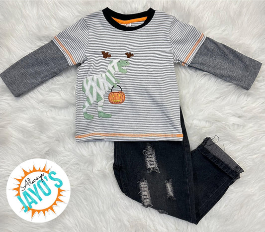 Boys Halloween Dinosaur Top