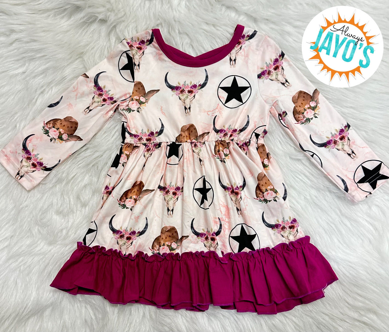 Western Bull Skull Star Dress