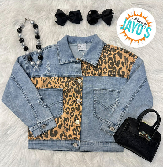 Leopard Denim Jacket