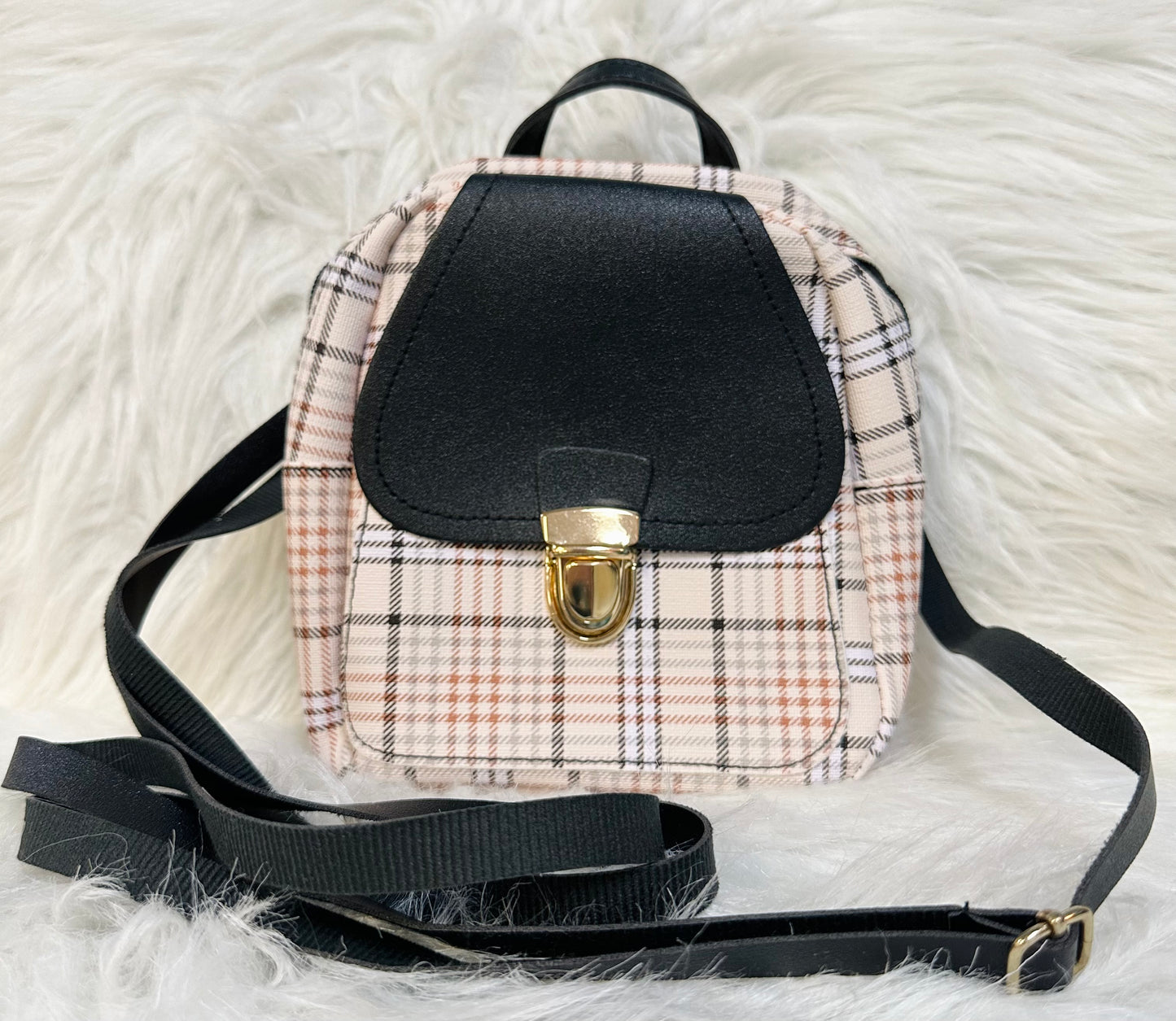 Girls Plaid Crossbody Bag