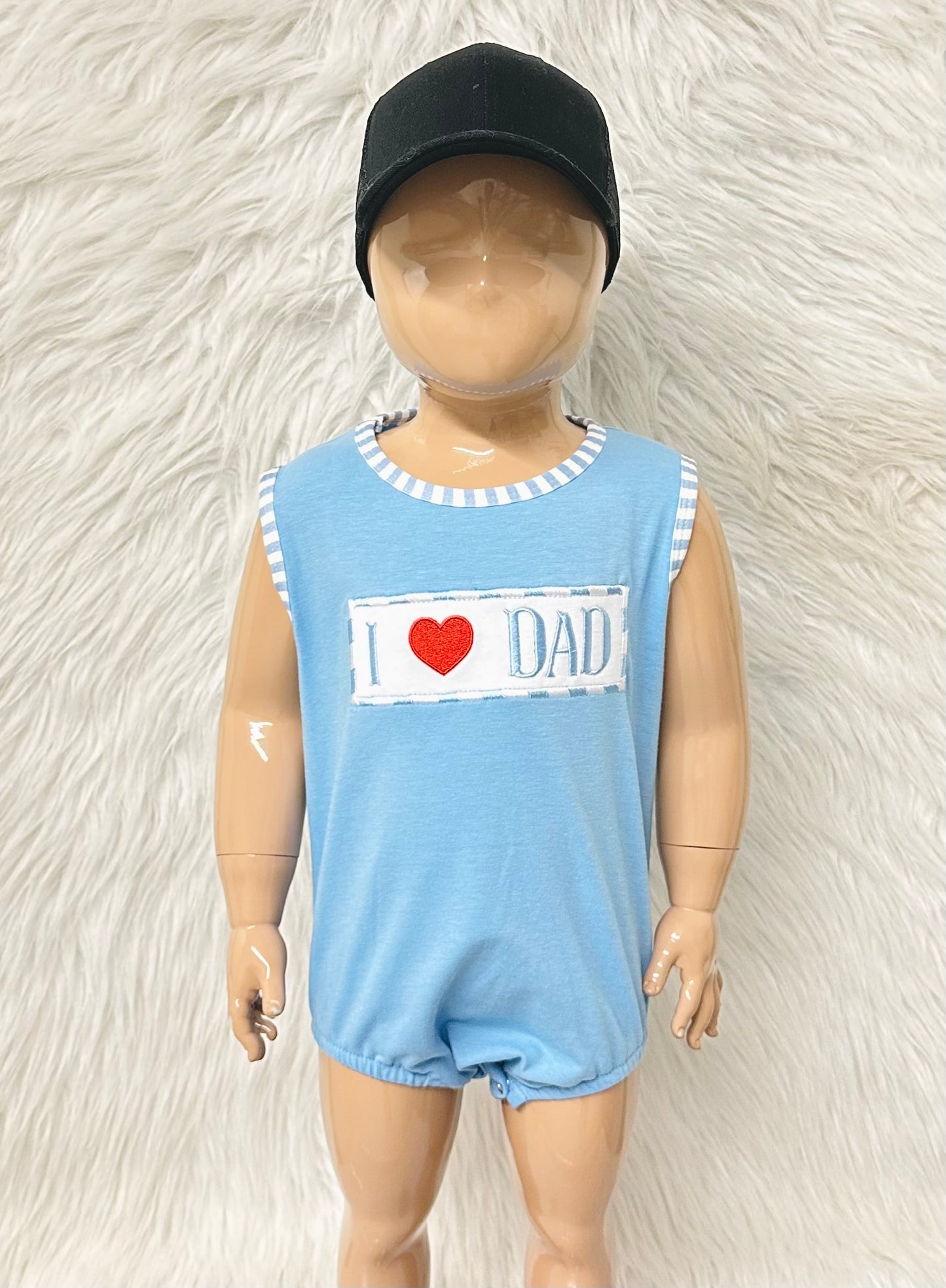 'I Love Dad' Sleeveless Romper