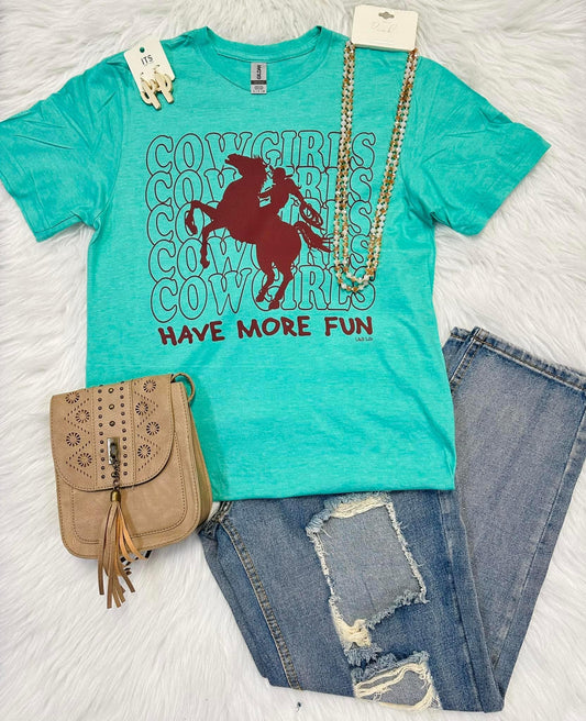 "Cowgirls Have More Fun" Graphic T-Shirt