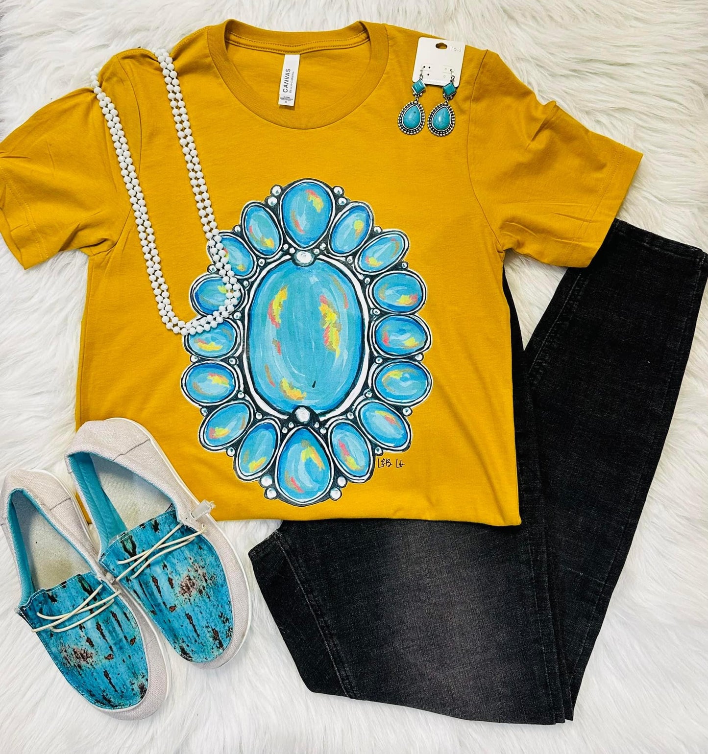 Western Turquoise Stone Graphic T-Shirt