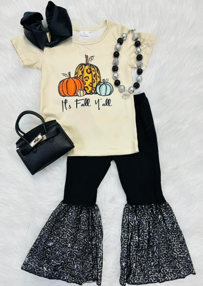 "It's Fall Yall" 2 Piece Pumpkin Set