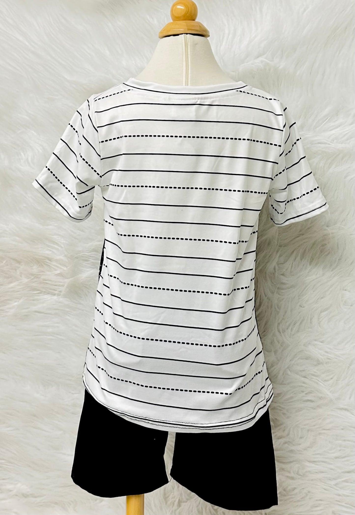 Boys Striped Back To School Pencil Pocket Tee