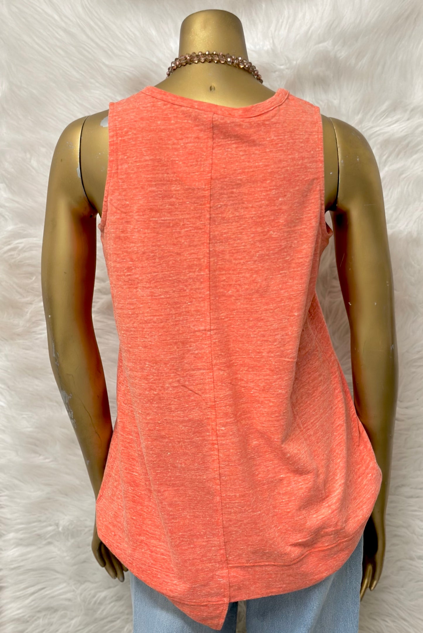 Orange Sleeveless Tank Top