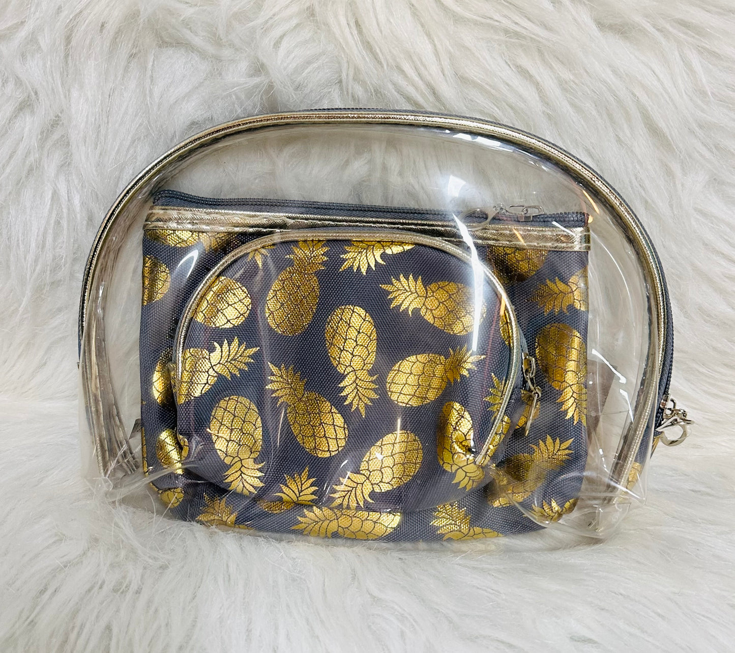 Pineapple Cosmetic Bag Set