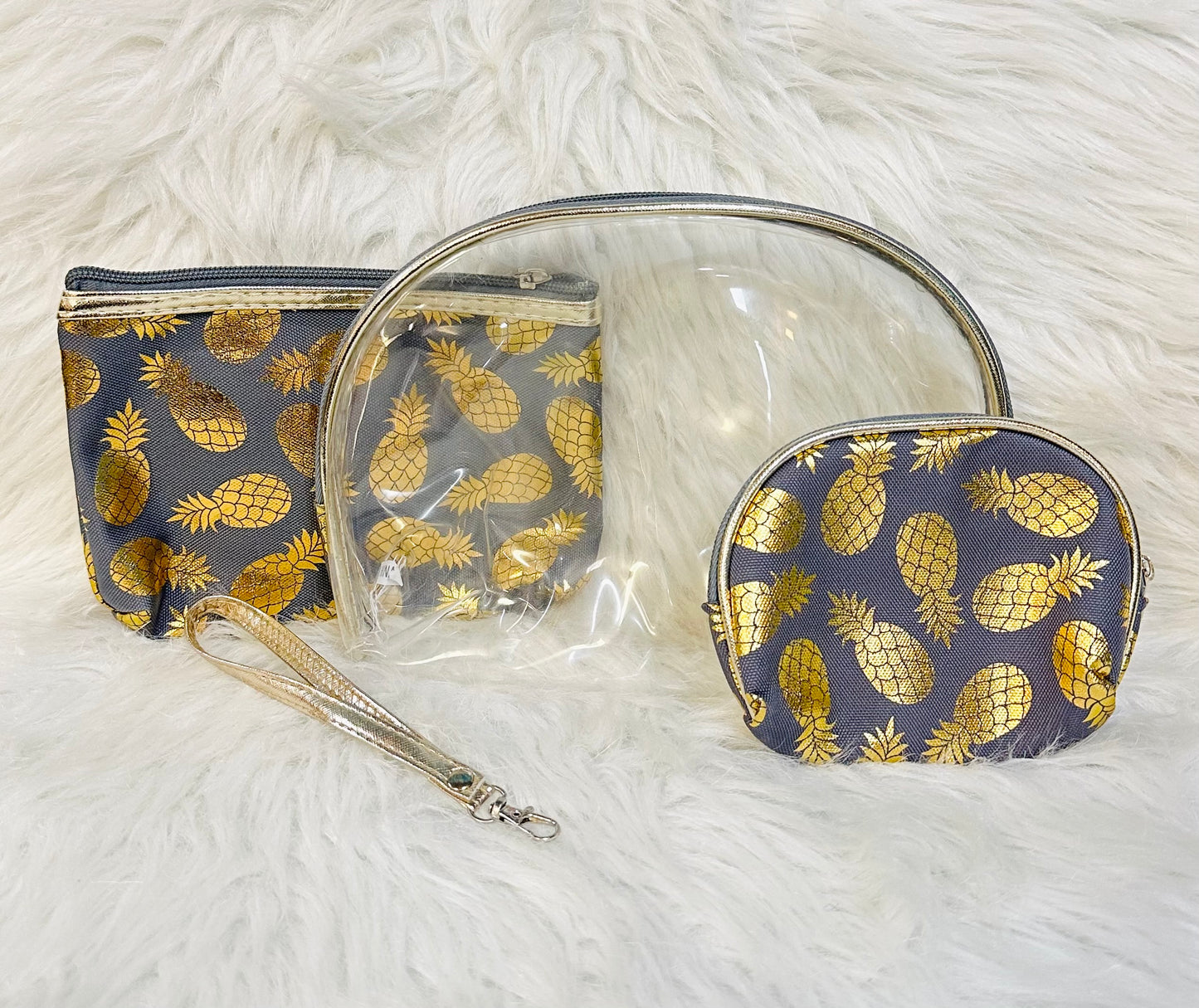 Pineapple Cosmetic Bag Set