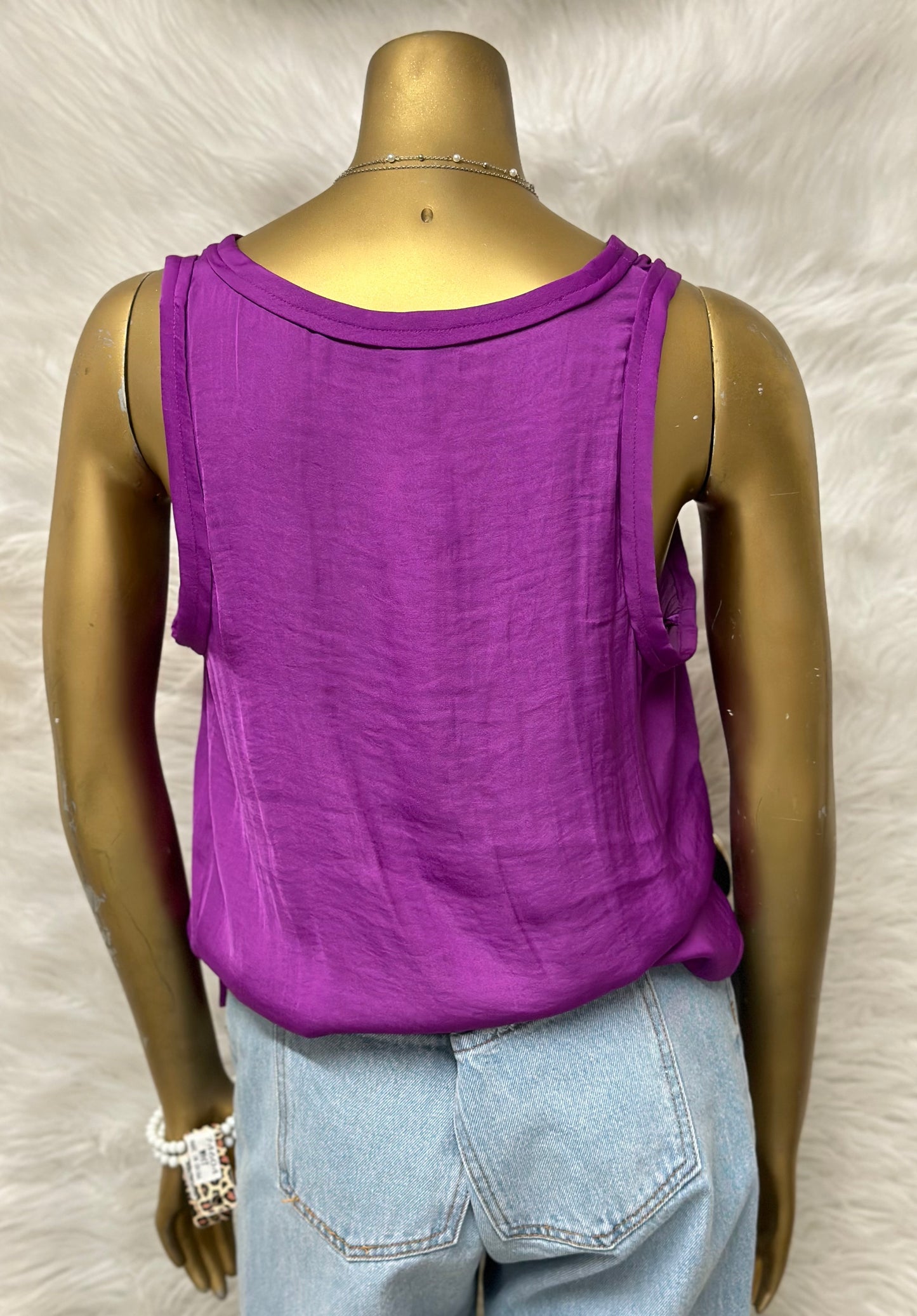 Silk Sleeveless Tank Top