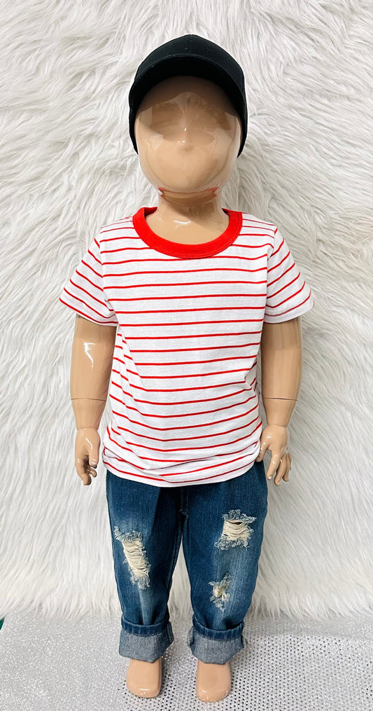 Red & White Striped T-Shirt